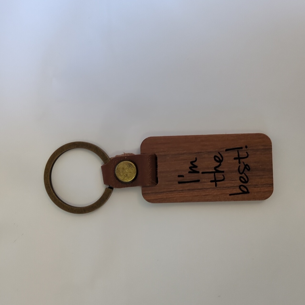 Wood keychain
